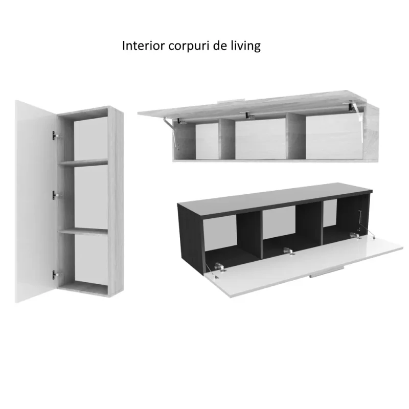 corpuri living interior poza alb-negru interior dulap living orizontal vertical