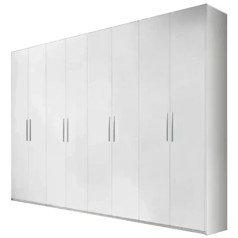 1.0.Dulap Mondo 8 usi balamale soft close cu amortizor bara haine polite Dulap cu 8 usi polite si bare de haine