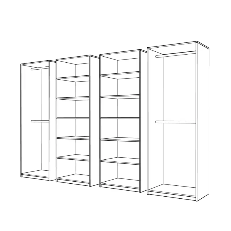 1.7.Dulap Mondo 8 usi balamale soft close cu amortizor bara haine polite Dulap Mondo 8, Alb, L320xH220xA50 cm, balamale cu amortizor,