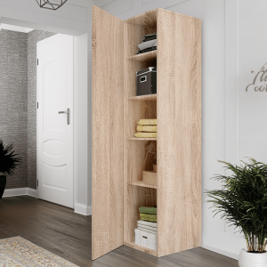 1.1.Dulap 1 usa E4 deschis Stejar Sonoma Dulap cu 1 usa si 4 polite din PAL Stejar Sonoma