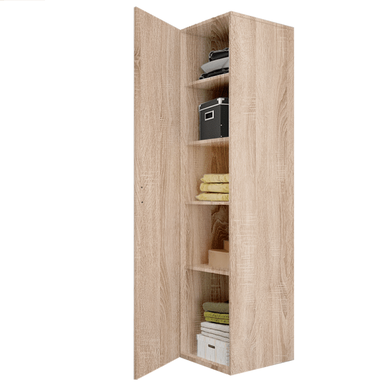 1.2.Dulap 1 usa E4 deschis Stejar Sonoma mobilier dormitor dulap cu 1 usa si polite PAL stejar