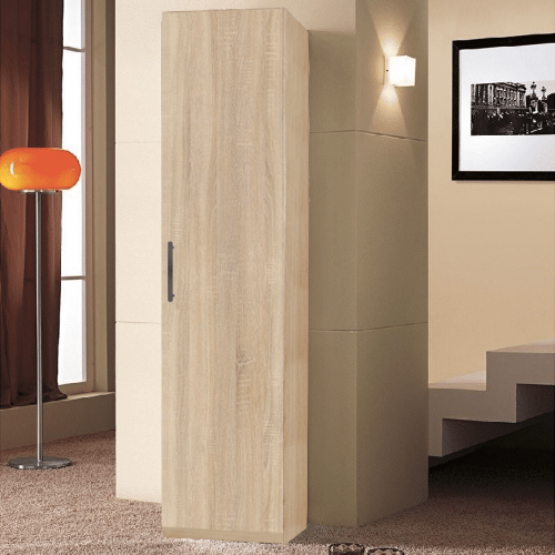 3.0 Dulap 1 usa B2 Sonoma dulap cu o usa stejar sonoma cu 2 bare de haine din PAL 18 mm