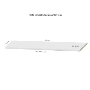 Polita 76 x 38 cm, dulap Toby