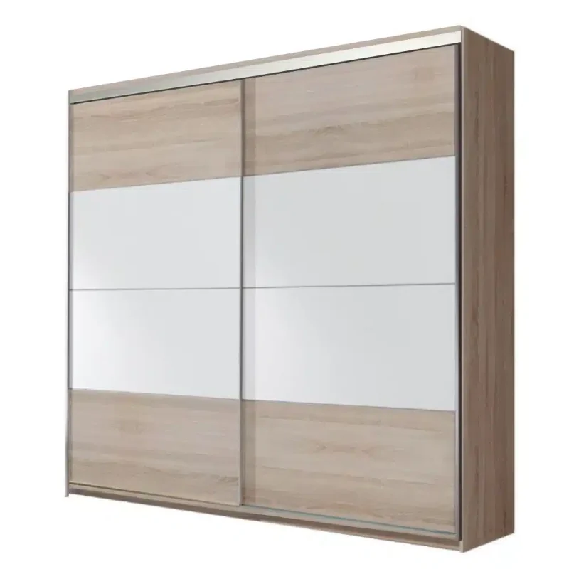 Dressing cu usi culisante din PAL Stejar Sonoma si Alb