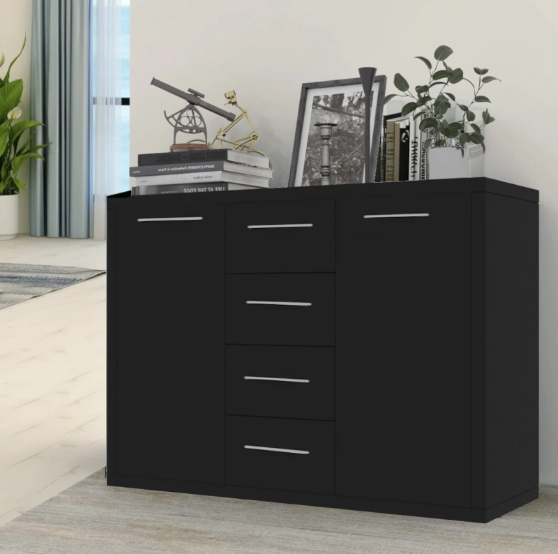 Comoda Scarlet Wenge si Alb H 90 x L 120 x A 40 cm, PAL 18 mm