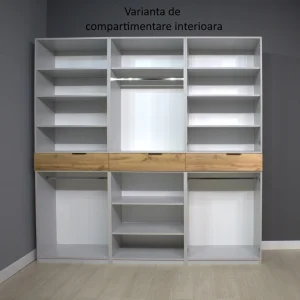 Interior dulap cu sertare interior dulap King 6s cu 3 sertare Stejar Gold