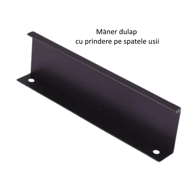 Maner prindere spate dulap maner metalic negru cu prindere pe spatele usii