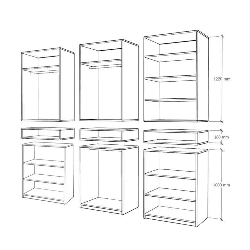 Schita dulapuri explodate 6 usi schita dulap King 6s r explodata