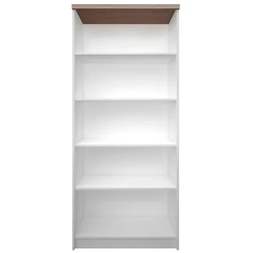 12.0 Etajera deschisa Lara Alb cu Stejar Sonoma 183x80x33 Etajera-cu 4 polite deschisa-Lara-Alb-cu-Stejar-Sonoma