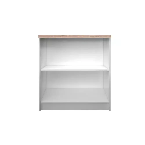 13.00 Etajera deschisa mica Lara Alb cu Stejar Sonoma 85x80x33 etajera cu polita din PAL