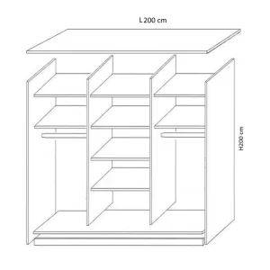 schita dressing H 200 x L 200 cm