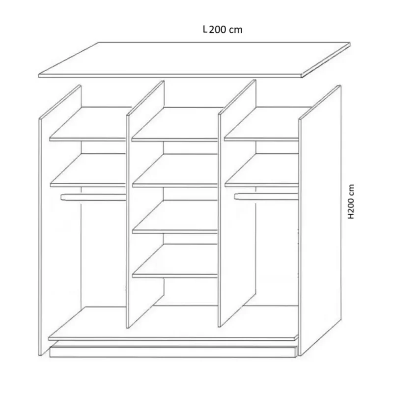 schita dressing H 200 x L 200 cm