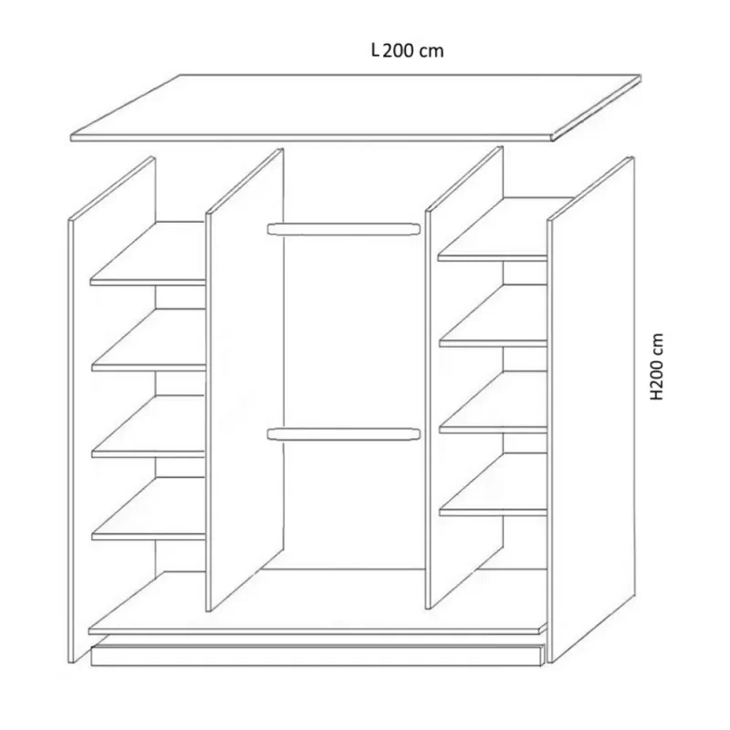 schita dressing H 200 x L 200 cm