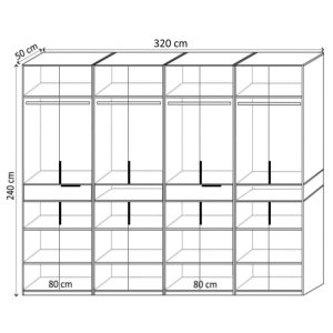 Dulap King 8 usi schita module separate