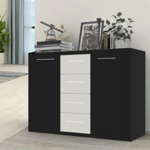 Comoda Scarlet Wenge si Alb H 90 x L 120 x A 40 cm, PAL 18 mm