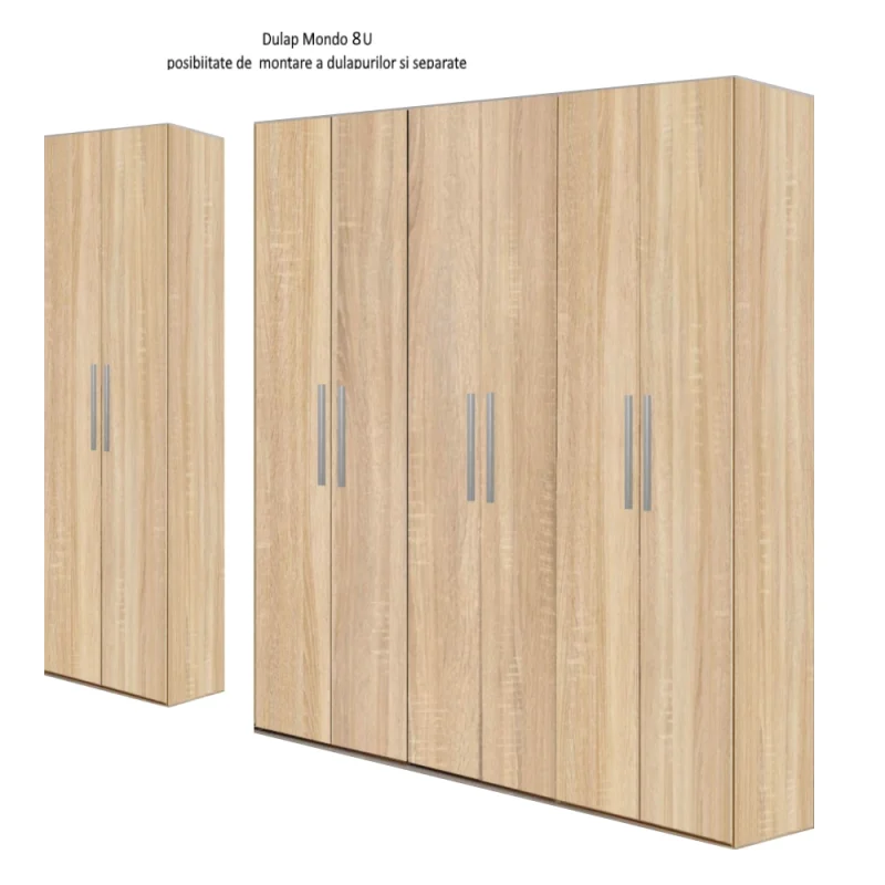 varianta montaj dulap Mondo 8 usi Stejar Sonoma