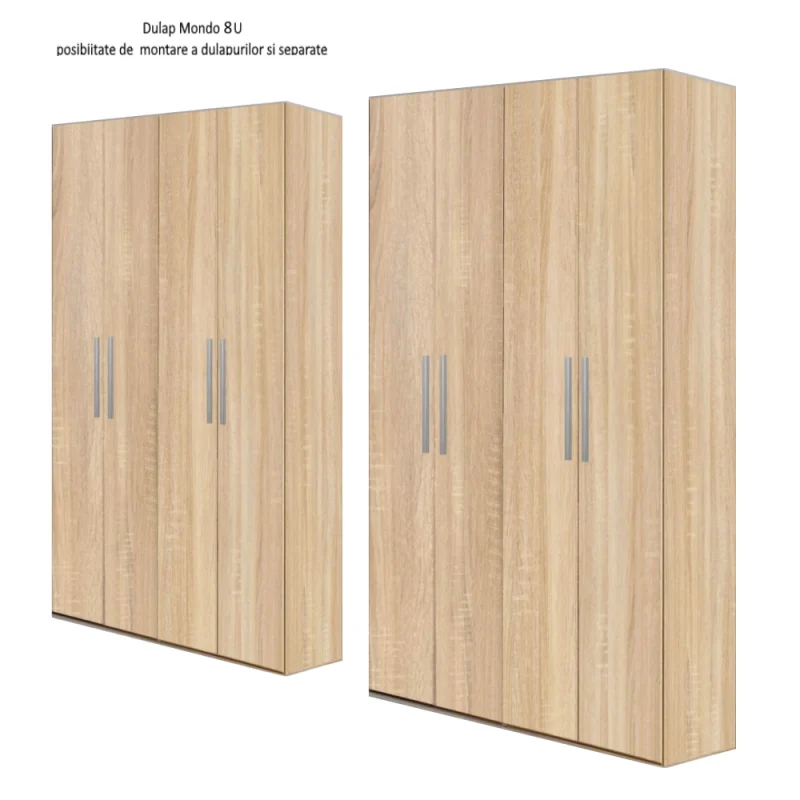 posibilitate montaj dulap Mondo 8 usi Stejar Sonoma