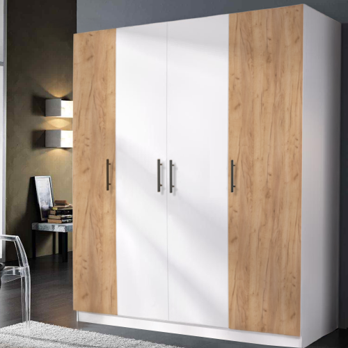 Dulap Salonic Alb Gold 4 usi balamale soft close